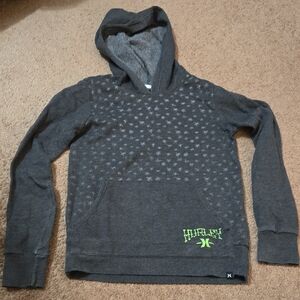 Hurley Charcoal Hoodie with Neon Accents
